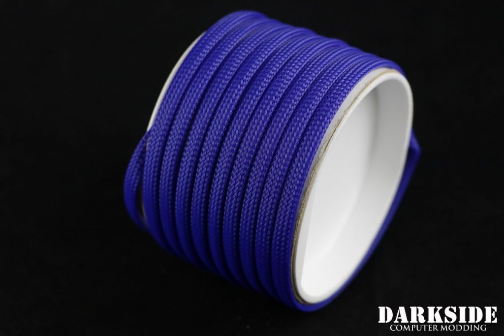 1/4" (6mm) DarkSide High Density Cable Sleeving - Dark Blue 1Ft