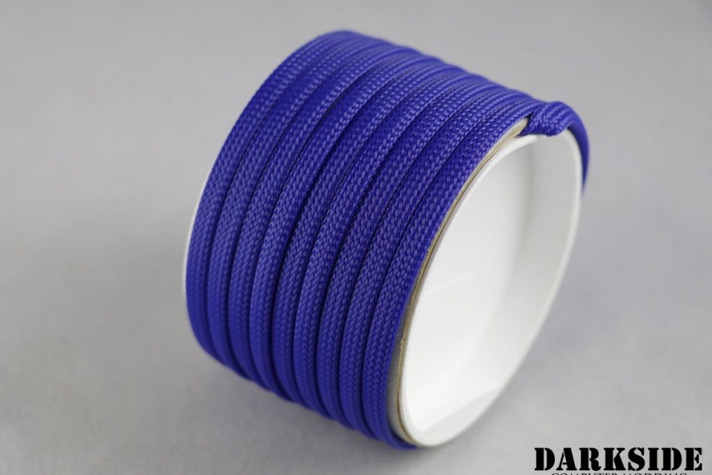 1/4" (6mm) DarkSide High Density Cable Sleeving - Dark Blue 1Ft-2