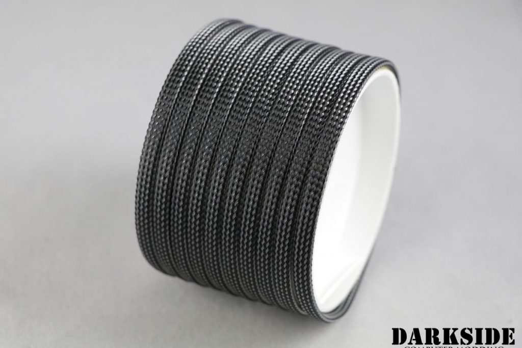 1/4" (6mm) DarkSide High Density Cable Sleeving - Graphite 1Ft-2