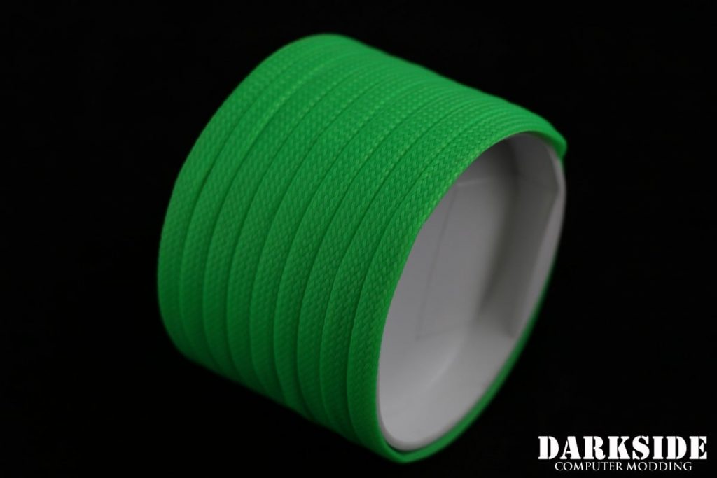 1/4" ( 6mm ) DarkSide High Density Cable Sleeving - Green UV-2