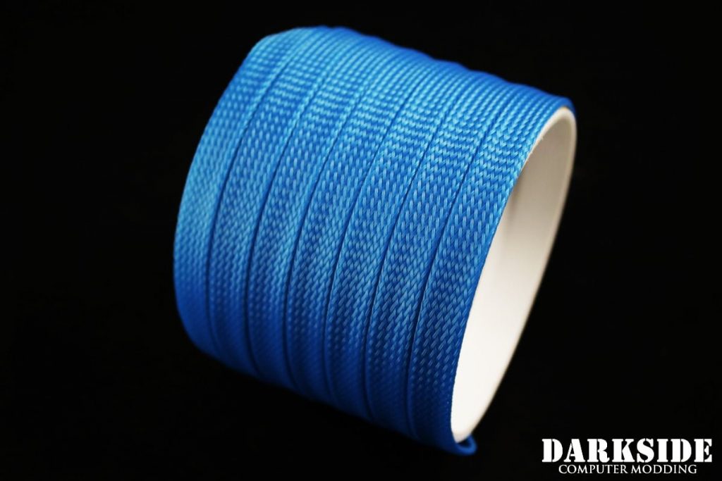 10mm HD SATA Cable Sleeving - Aqua Blue UV-2