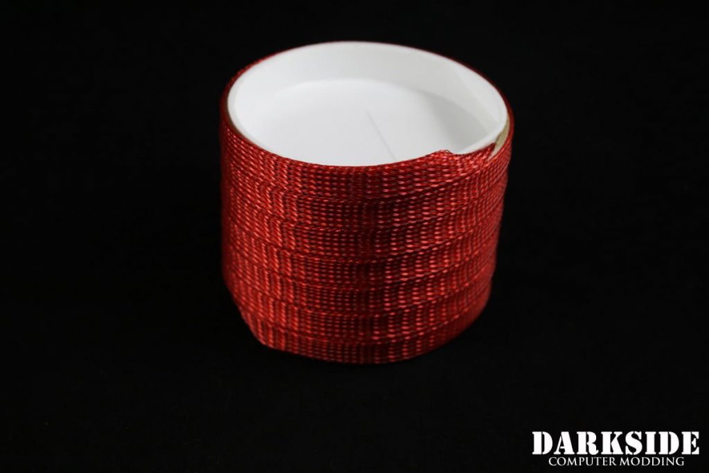 10mm HD SATA Cable Sleeving - Metallic Red