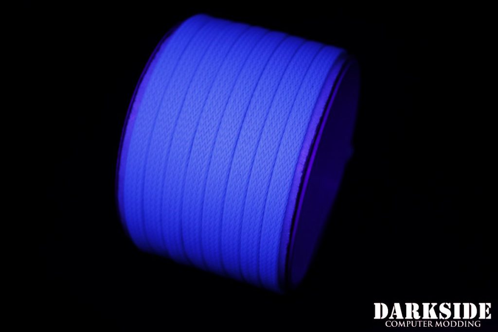 1/4" ( 6mm ) DarkSide High Density Cable Sleeving - Aqua Blue UV