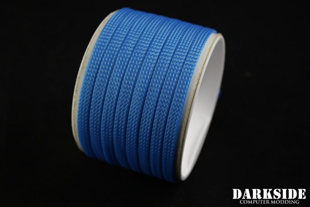 1/4" ( 6mm ) DarkSide High Density Cable Sleeving - Aqua Blue UV-2