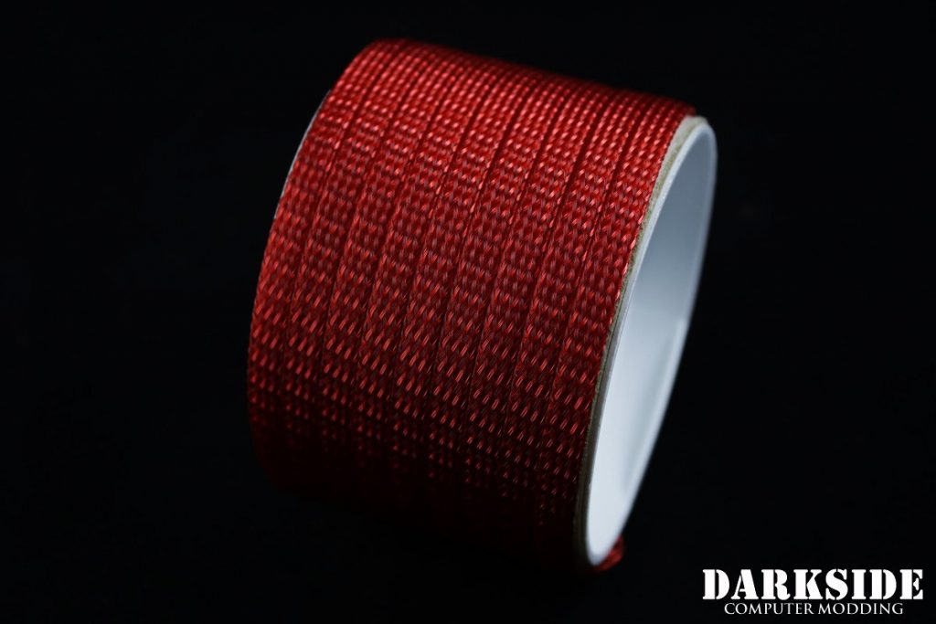 1/4" ( 6mm ) DarkSide High Density Cable Sleeving - Metallic Red