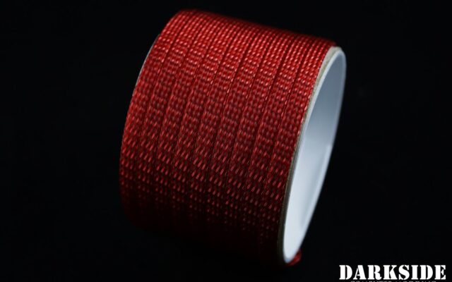 1/4" ( 6mm ) DarkSide High Density Cable Sleeving - Metallic Red