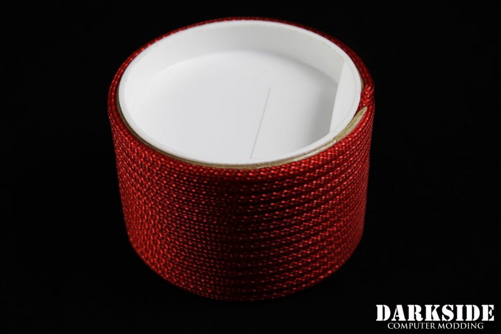 5/32" (4mm) DarkSide HD Cable Sleeving - Metallic Red