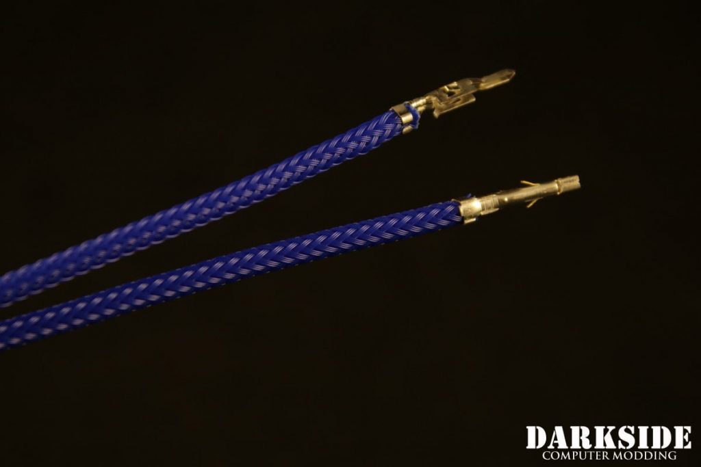 12' (30cm) Male-Female Pre-Sleeved ATX and  PCI-E Wire - Dark Blue UV