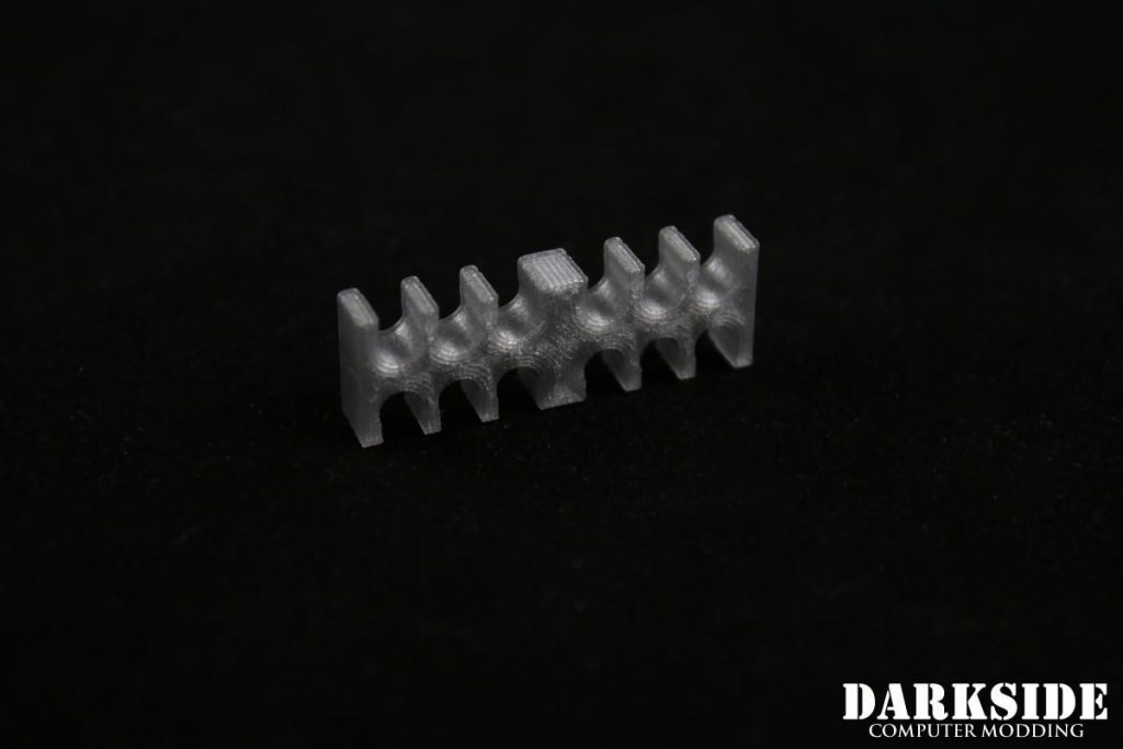 12-pin Cable Management Holder Comb - Metallic Silver