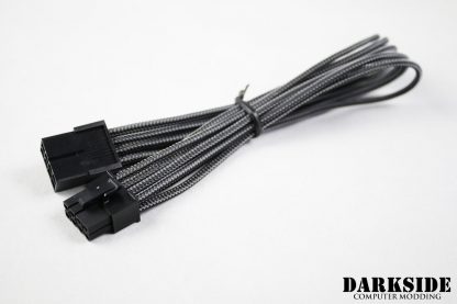 8-Pin PCI-E DarkSide HSL Single Braid M-F Cable -Graphite Metallic