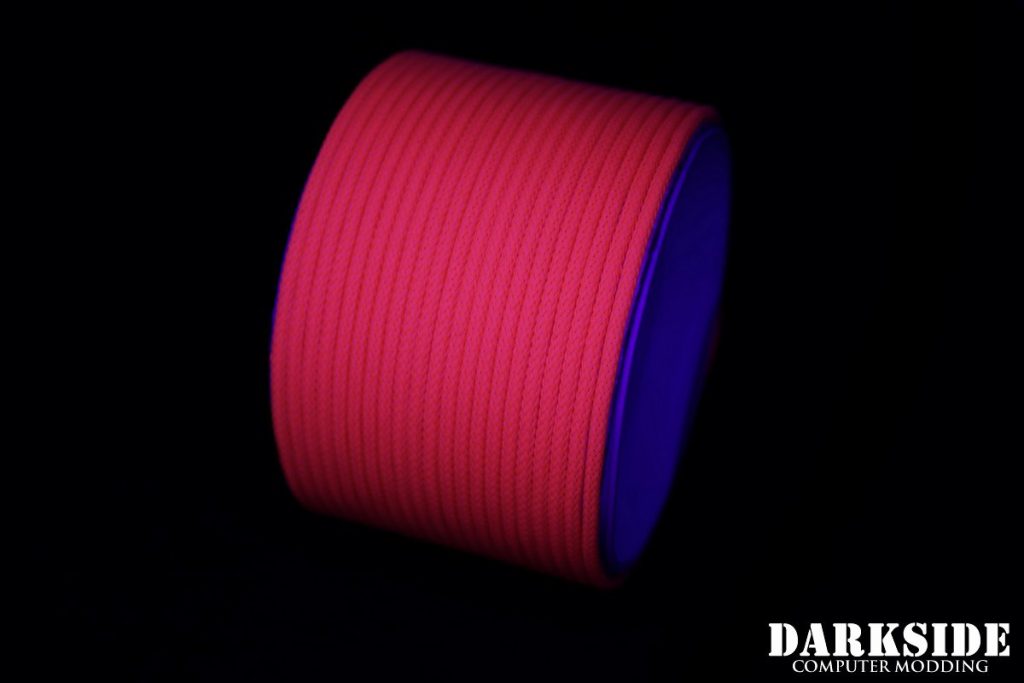 5/64" ( 2mm ) DarkSide HD Cable Sleeving - Coral (UV)