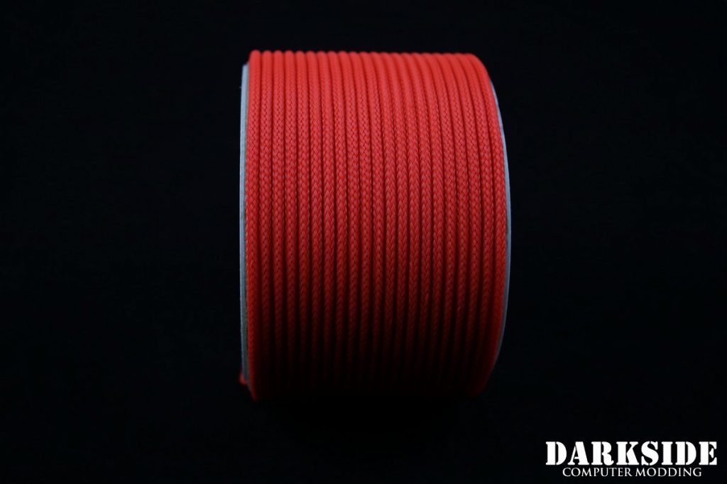 5/64" ( 2mm ) DarkSide HD Cable Sleeving - Coral (UV)-2