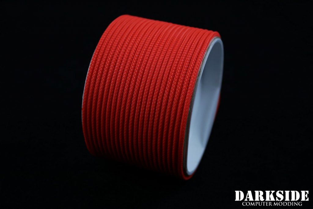 5/64" ( 2mm ) DarkSide HD Cable Sleeving - Coral (UV)-3