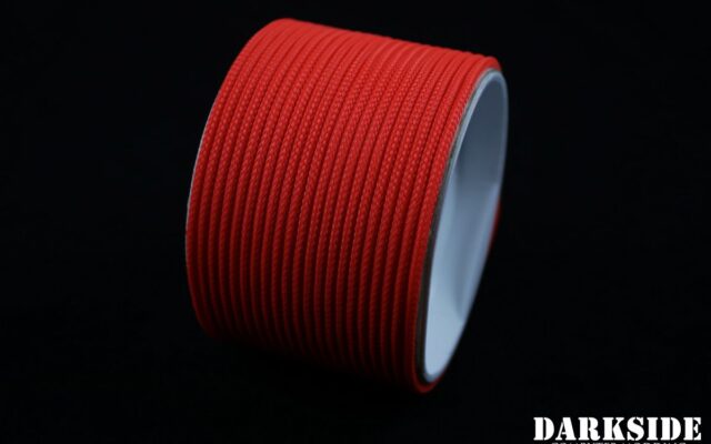 5/64" ( 2mm ) DarkSide HD Cable Sleeving - Coral (UV)-3