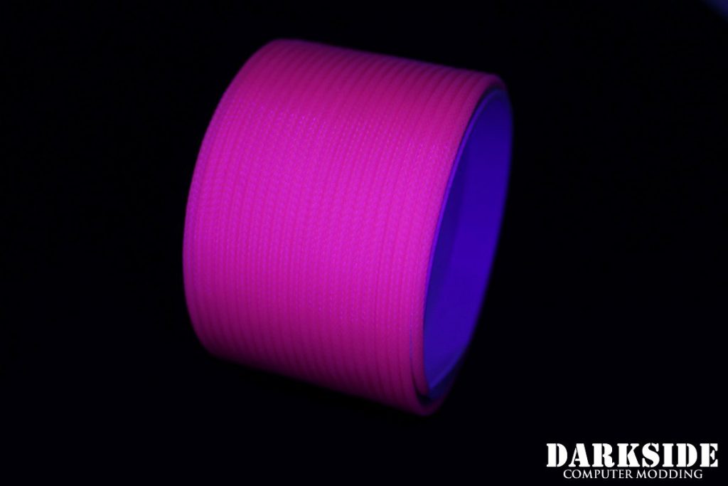 5/64" ( 2mm ) DarkSide HD Cable Sleeving - Hot Pink (UV)