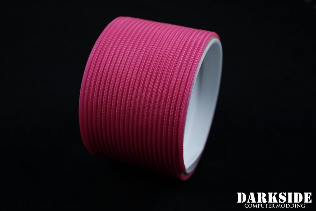 5/64" ( 2mm ) DarkSide HD Cable Sleeving - Hot Pink (UV)-3
