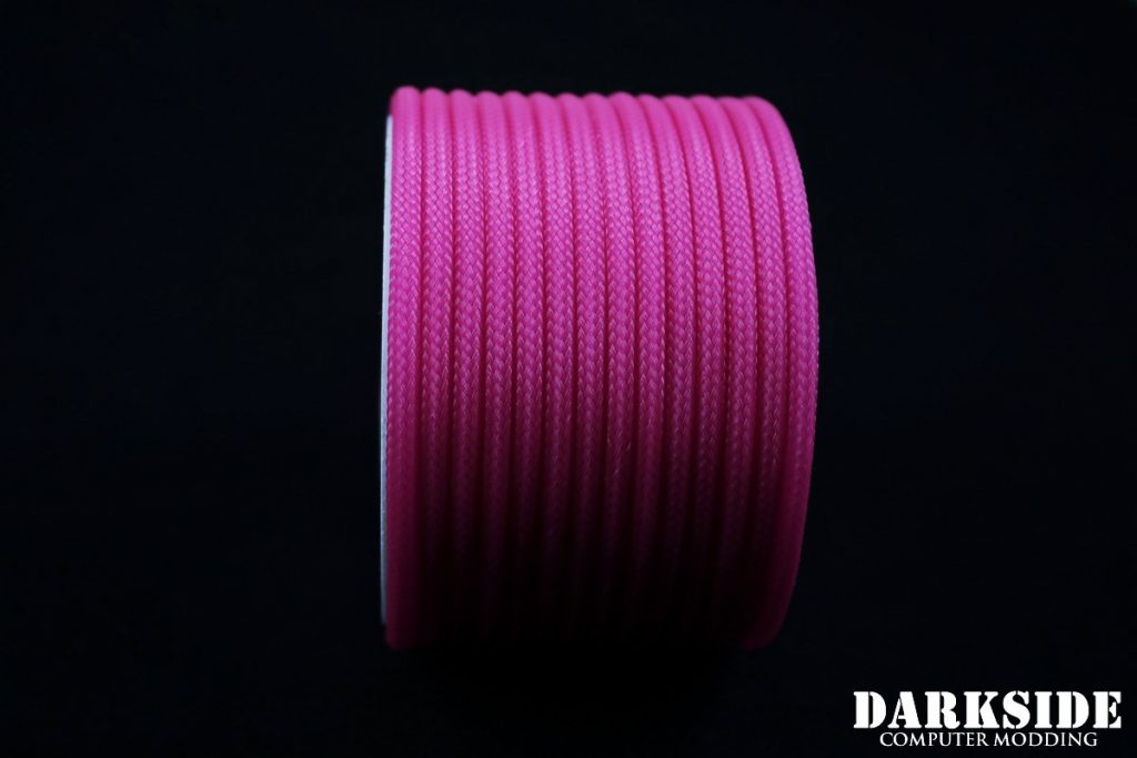 5/32" (4mm) DarkSide HD Cable Sleeving - Hot Pink (UV)-2