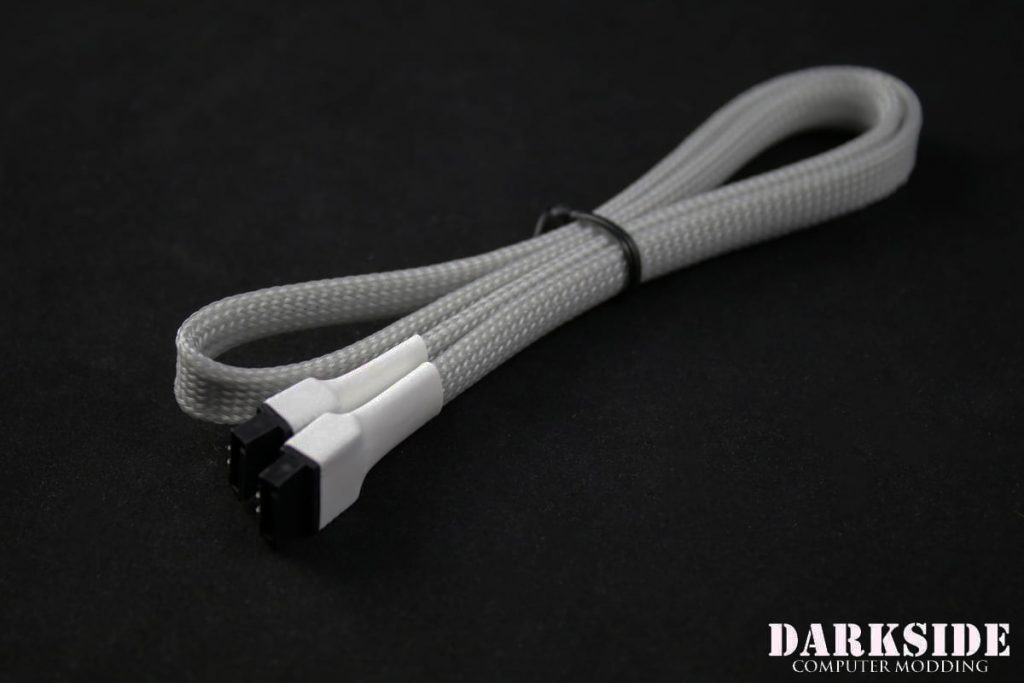 60cm (24") SATA 2.0/3.0 7P 180° to 180° cable with latch  - Titanium Gray