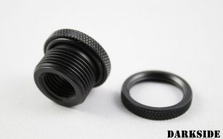 Case/Panel Fill / Drain Port - Pass Through Connector - Black