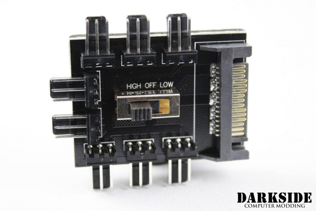 8-Way Fan Power Distribution Hub SATA to 3-pin with Switch-3