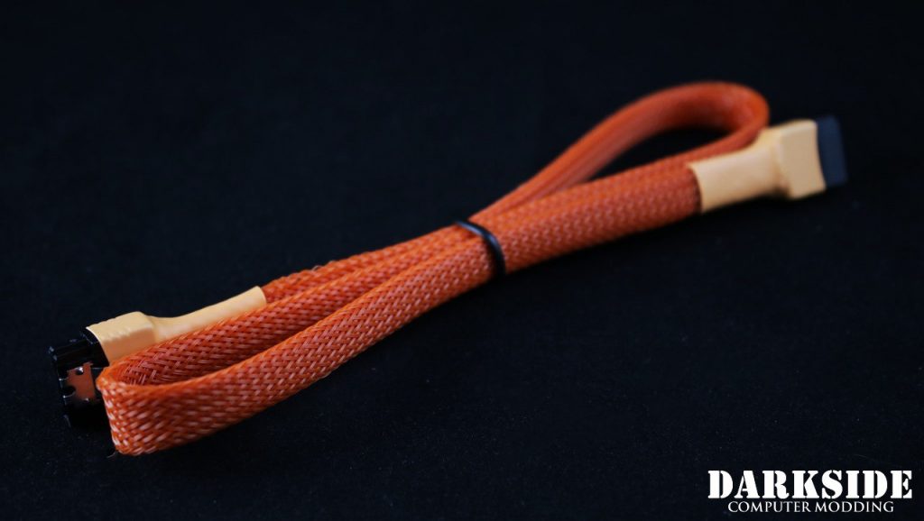 45cm (18") SATA 2.0/3.0 7P 180° to 180° cable with latch  - Orange
