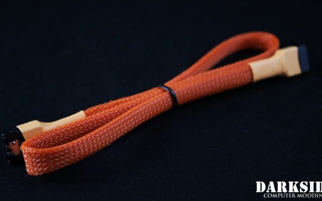 45cm (18") SATA 2.0/3.0 7P 180° to 180° cable with latch  - Orange