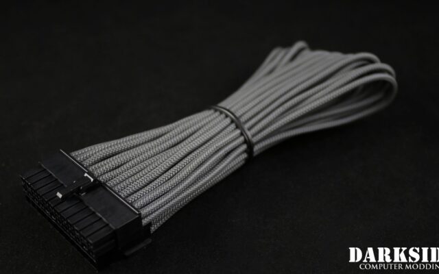 24-Pin ATX HSL 12" (30cm) DarkSide HSL Single Braid MF Cable - Gun Metal