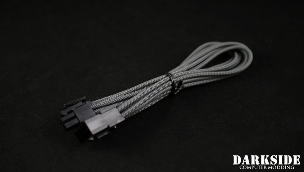 4+4 EPS 12" (30cm) HSL DarkSide Single Braid MF Cable - Gun Metal