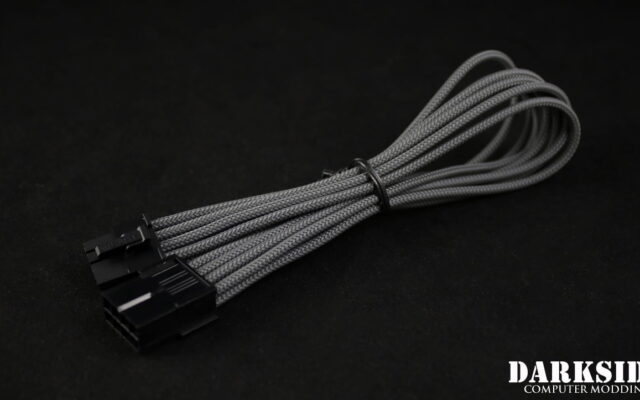 8-Pin PCI-E HSL 12" (30cm) DarkSide Single Braid Cable - Gun Metal