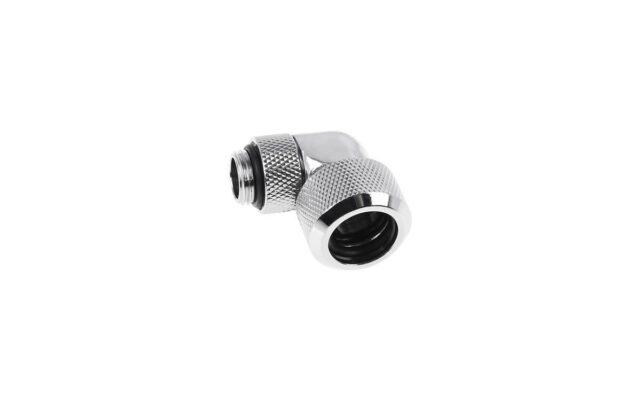 Alphacool Eiszapfen 16mm HardTube compression fitting 90° rotatable G1/4 for hard  tubes -chrome