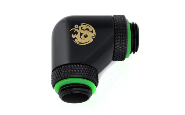 90-Degree With Dual Rotary G1/4" Extender - Matt Black