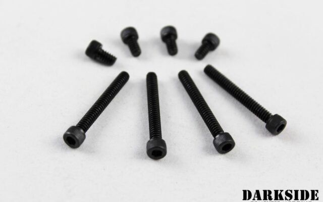 Radiator 6-32 Thumb Screw Set ( 4x 27mm and 4x 5mm) - Black