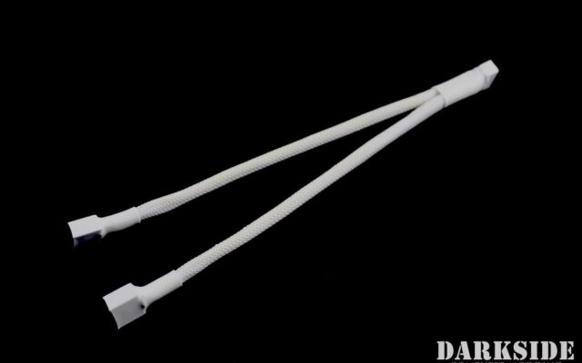 3-pin Dual Fan Power Y-cable Splitter - White