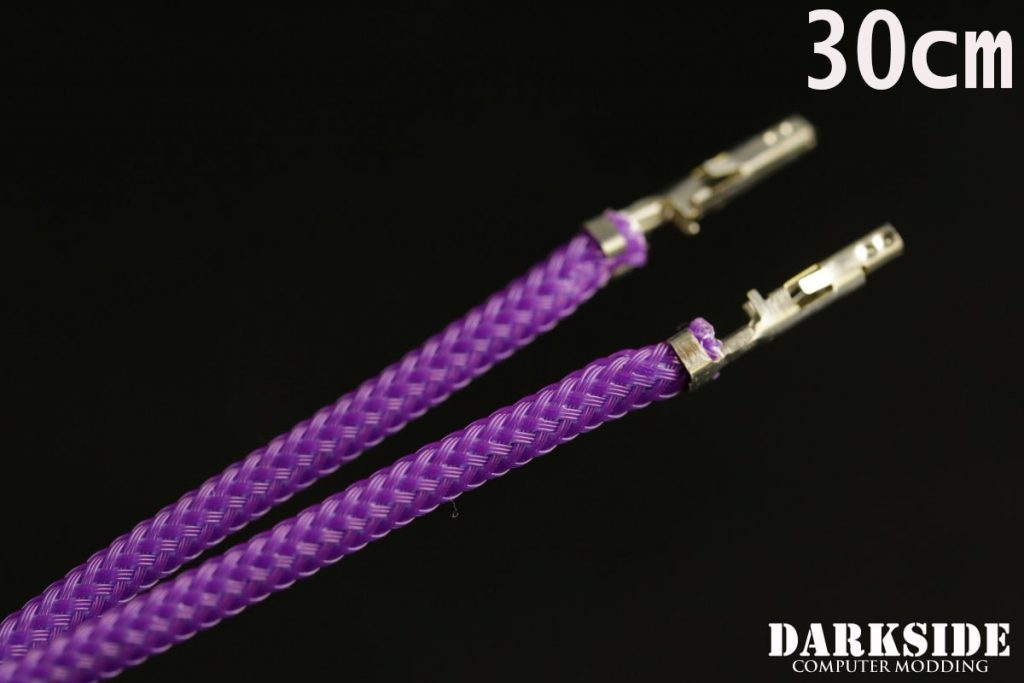 12' (30cm) Female-Female Pre-Sleeved ATX and  PCI-E Wire - Purple UV