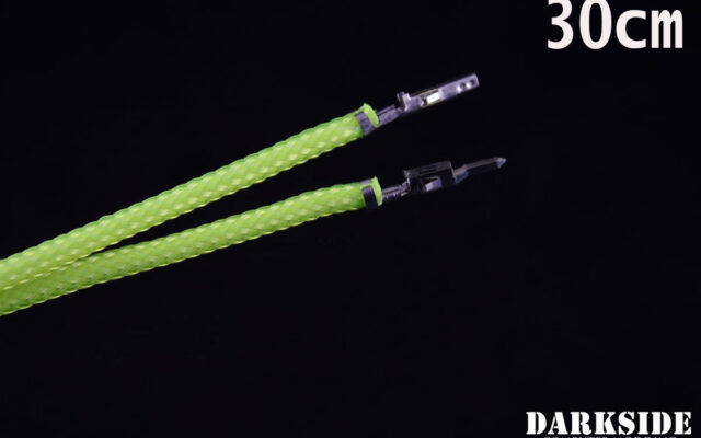 12' (30cm) Male-Female Pre-Sleeved ATX and  PCI-E Wire - Acid Yellow