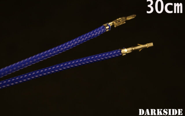 12' (30cm) Male-Female Pre-Sleeved ATX and  PCI-E Wire - Dark Blue