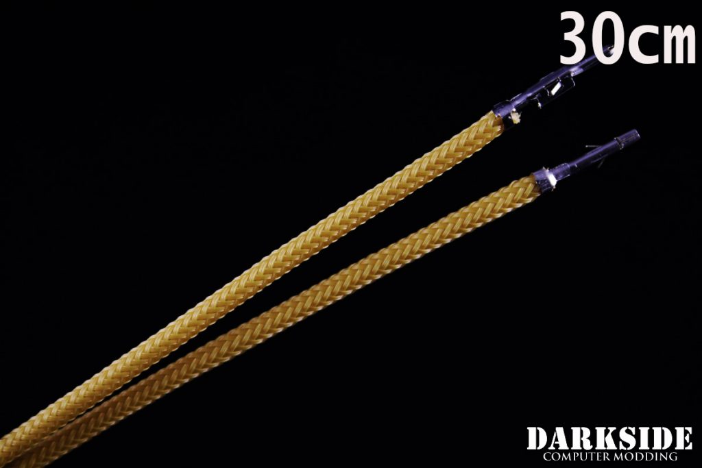 12' (30cm) Female-Female Pre-Sleeved ATX and  PCI-E Wire - Gold