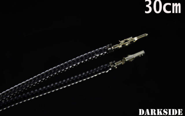 12' (30cm) Male-Female Pre-Sleeved ATX and  PCI-E Wire - Graphite Metallic