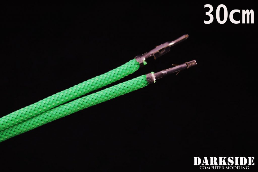 12' (30cm) Male-Female Pre-Sleeved ATX and  PCI-E Wire - Green