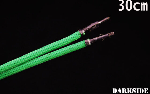 12' (30cm) Male-Female Pre-Sleeved ATX and  PCI-E Wire - Green