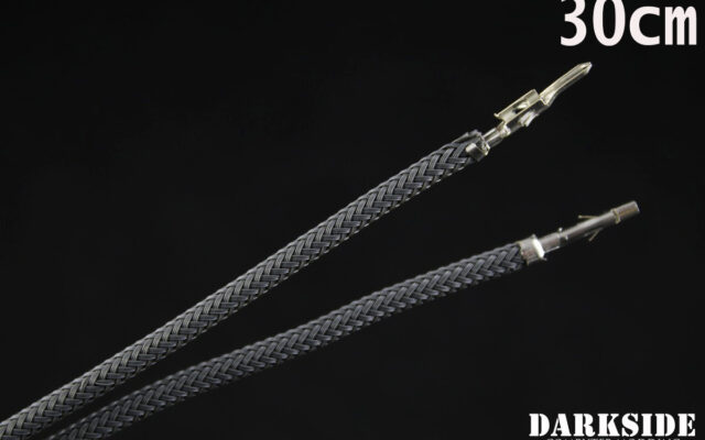 12' (30cm) Male-Female Pre-Sleeved ATX and  PCI-E Wire - Gun Metal
