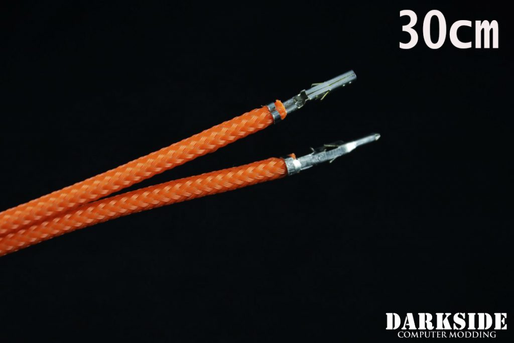 12' (30cm) Male-Female Pre-Sleeved ATX and  PCI-E Wire - Orange