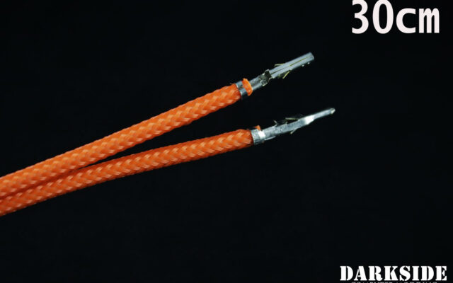 12' (30cm) Male-Female Pre-Sleeved ATX and  PCI-E Wire - Orange