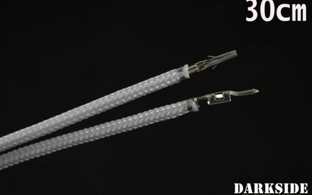 12' (30cm) Male-Female Pre-Sleeved ATX and  PCI-E Wire - Titanium Gray