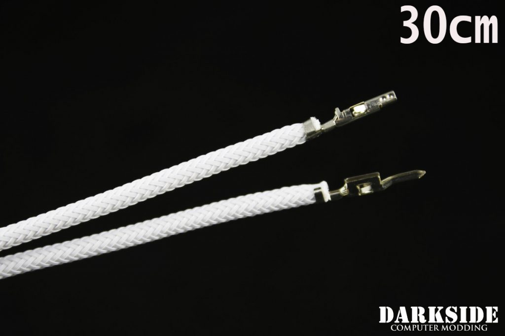 12' (30cm) Male-Female Pre-Sleeved ATX and  PCI-E Wire -White