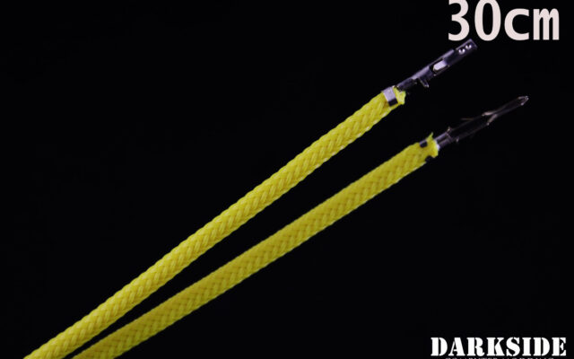 12' (30cm) Male-Female Pre-Sleeved ATX and  PCI-E Wire - Yellow