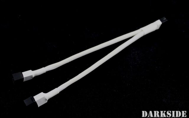 4-pin Dual Fan Power Y-cable Splitter - White