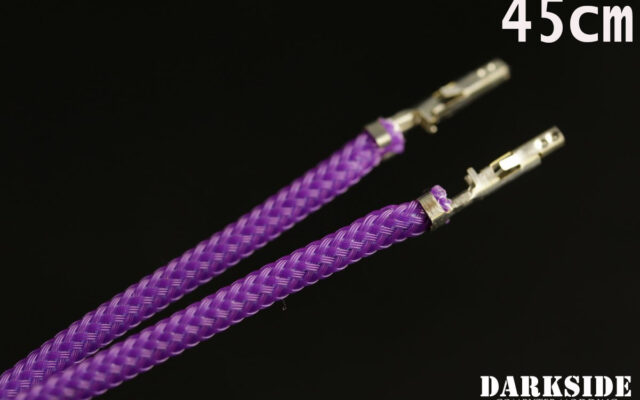 17.5' (45cm) Female-Female Pre-Sleeved ATX and  PCI-E Wire - Purple