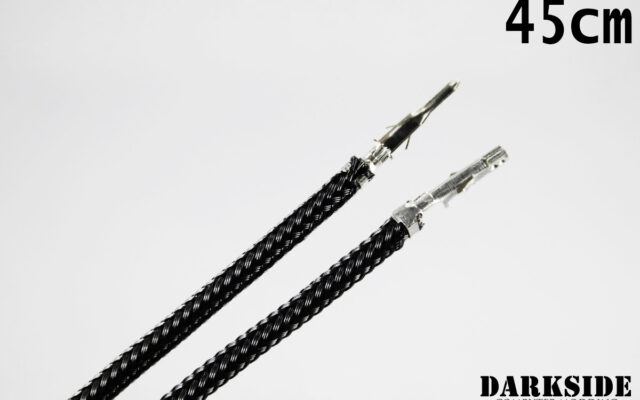 17.5' (45cm) Male-Female Pre-Sleeved ATX and  PCI-E Wire - Black