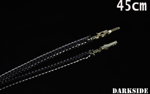 17.5' (45cm) Male-Female Pre-Sleeved ATX and  PCI-E Wire - Graphite Metallic